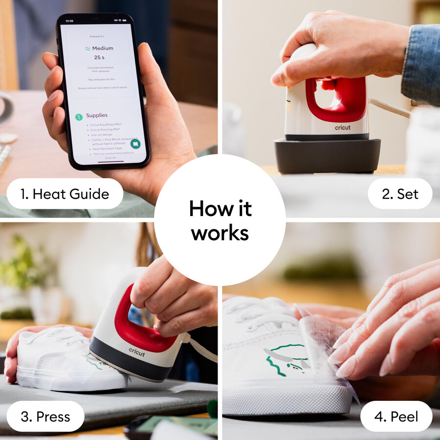 Cricut EasyPress Mini هو المكبس الحراري الذي تحتاجه عندما تكون المساحة صغيرة والتفاصيل مهمة. مثالي للطباعة الحرارية على الأماكن التي لا يصل إليها المكبس التقليدي، وهو خيار صناع المشاريع الصغيرة في مصر والشرق الأوسط.